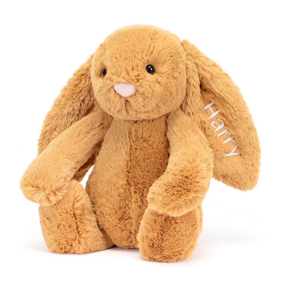 Personalised Bashful Golden Bunny Medium