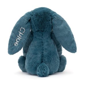 Personalised Bashful Mineral Blue Bunny Medium
